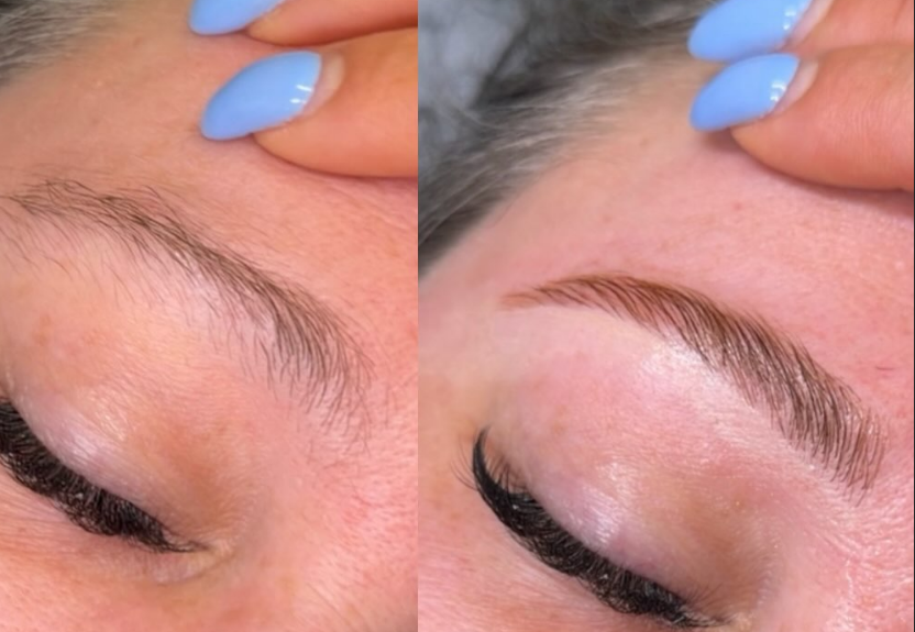 brow lamination before and after