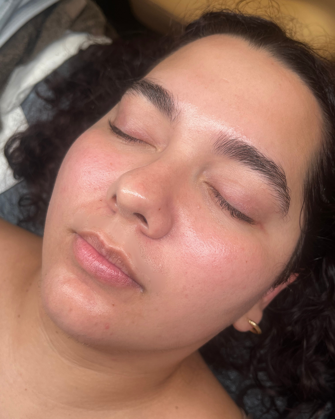 freshly laminated and shaped brows