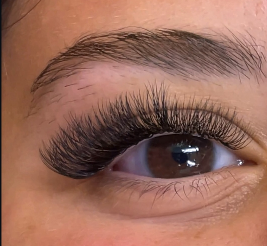 volume lash extensions close up